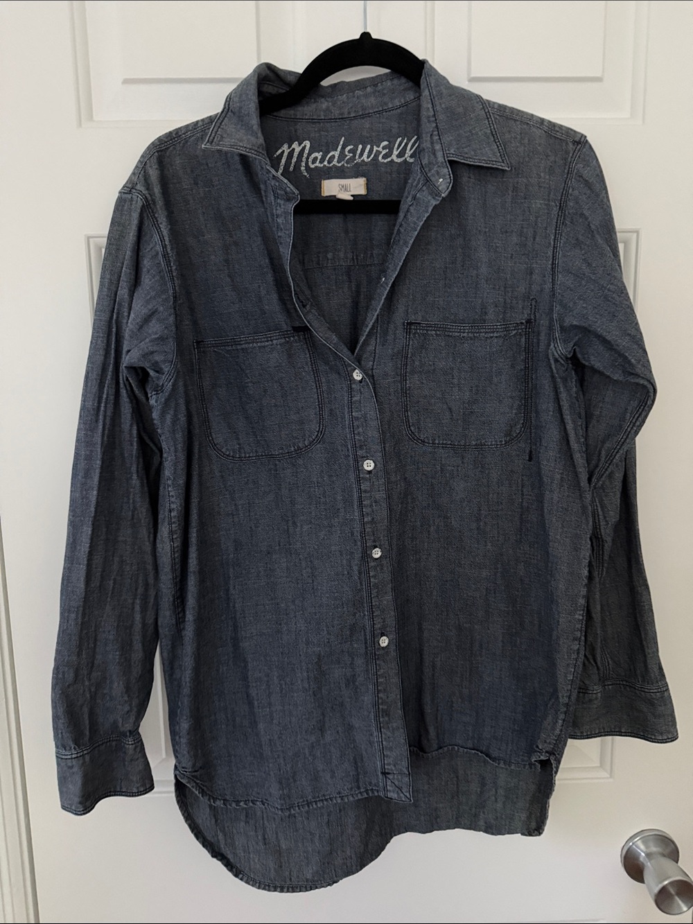 Madewell Men's Charcoal Chambray Button-Down Shirt